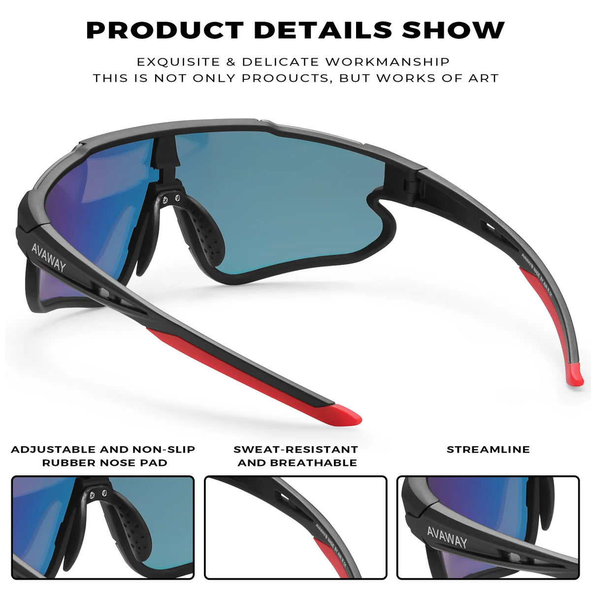 Black Freedom Trail-Orange Lens Sports Sunglasses