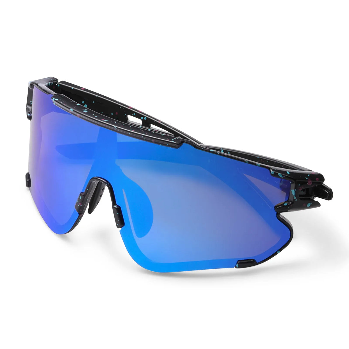 Black Freedom Trail-Blue Lens Sports Sunglasses