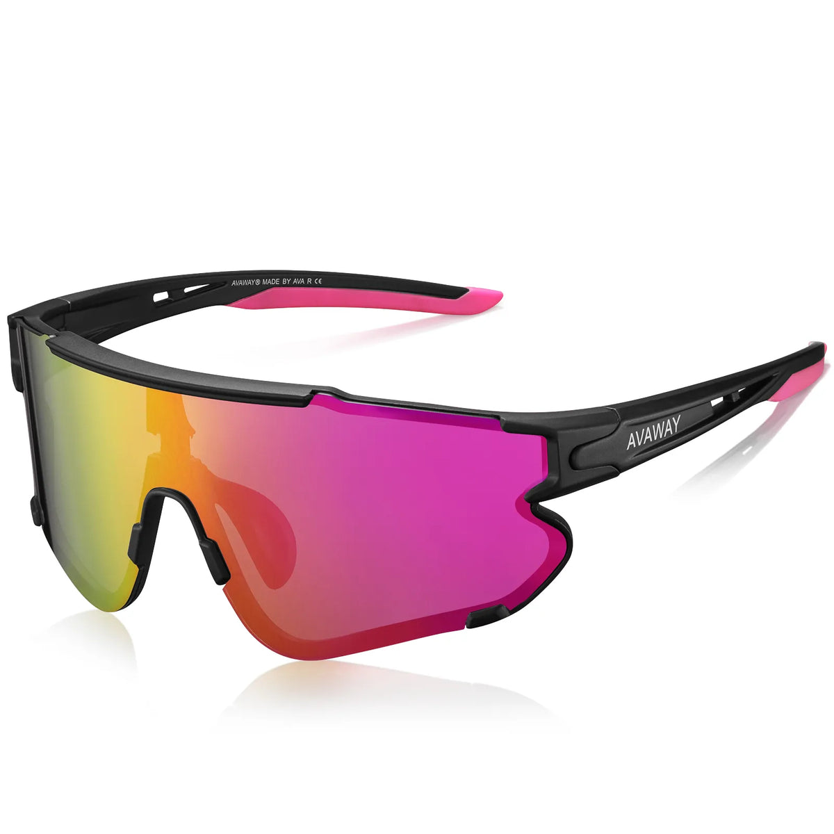Black Freedom Trail-Pink Lens Sports Sunglasses