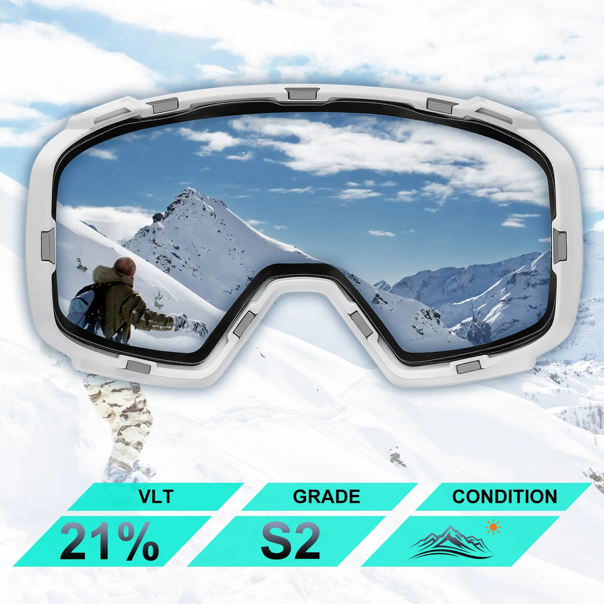 Black Alpine Storm-Pink Lens Snow Goggles