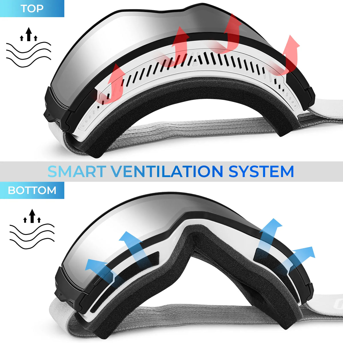 Black Mountain Apex-Silver Lens Snow Goggles