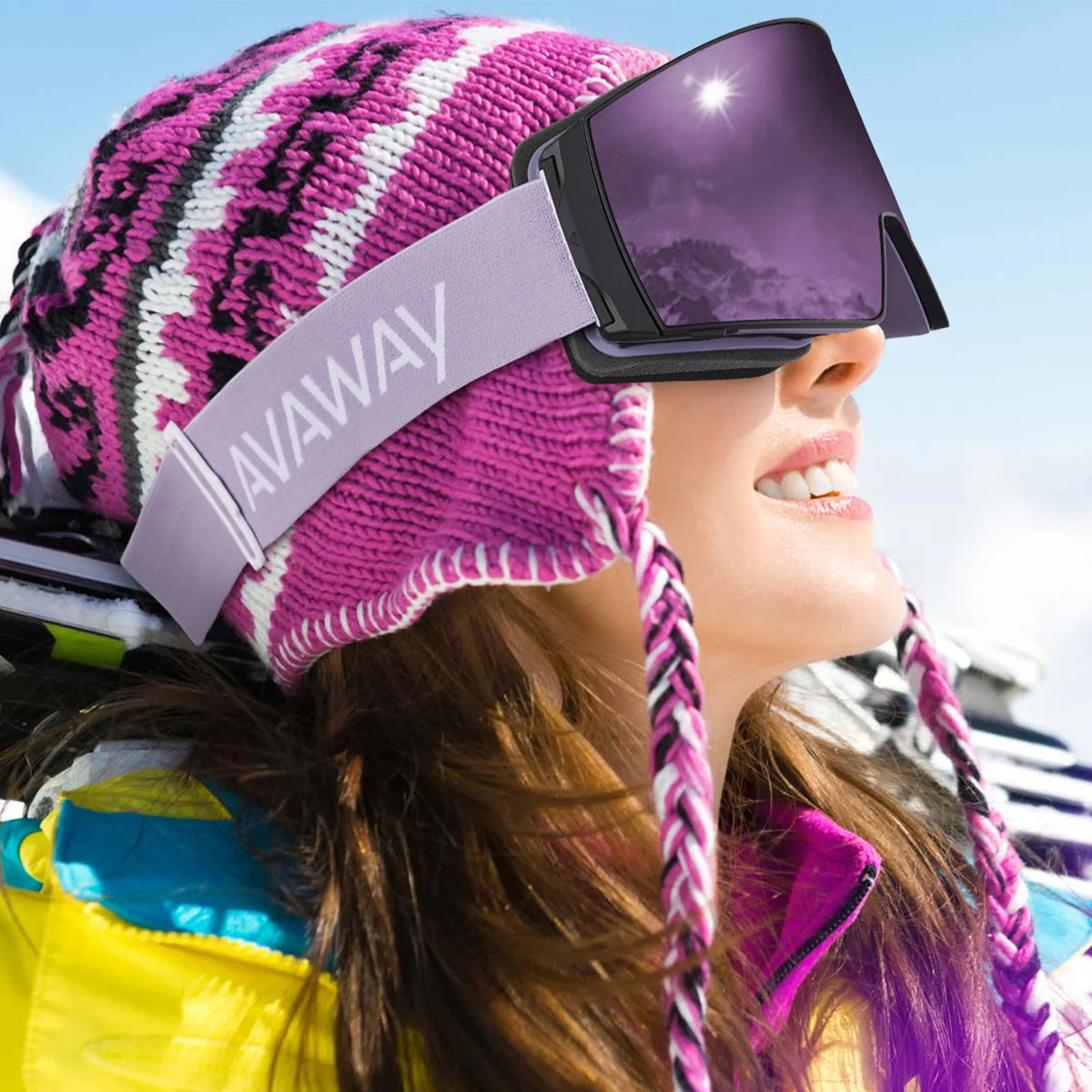 Black Mountain Apex-Purple Lens Snow Goggles