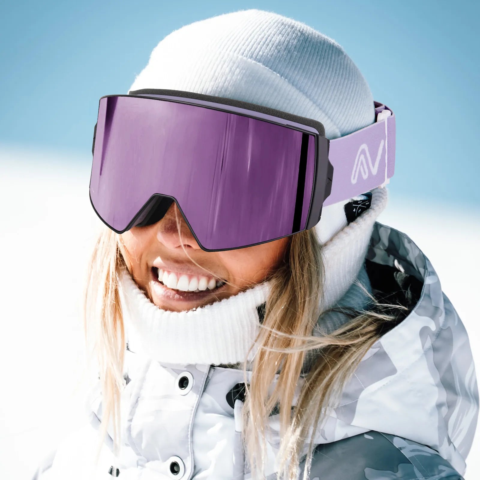 apex ski goggles Mountain Apex-Purple Lens