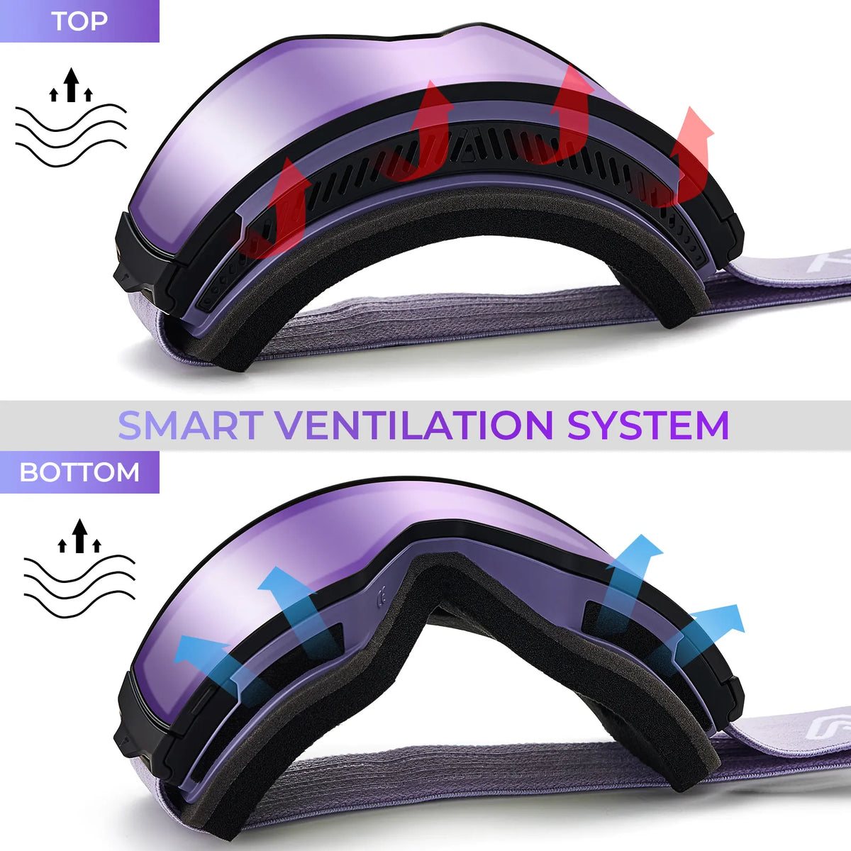 Black Mountain Apex-Purple Lens Snow Goggles