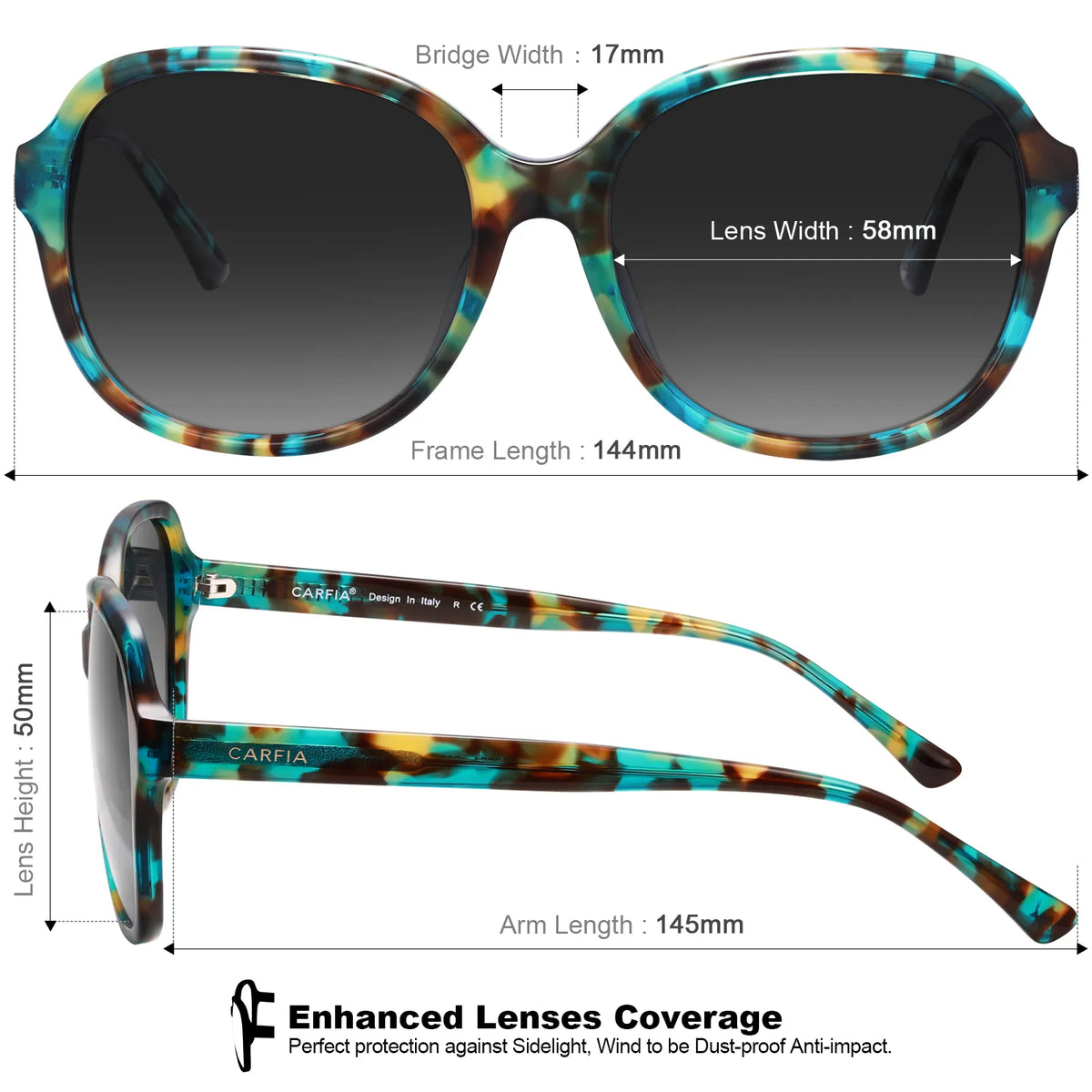 Blue striped Matthew-Whispering Garden Sunglasses