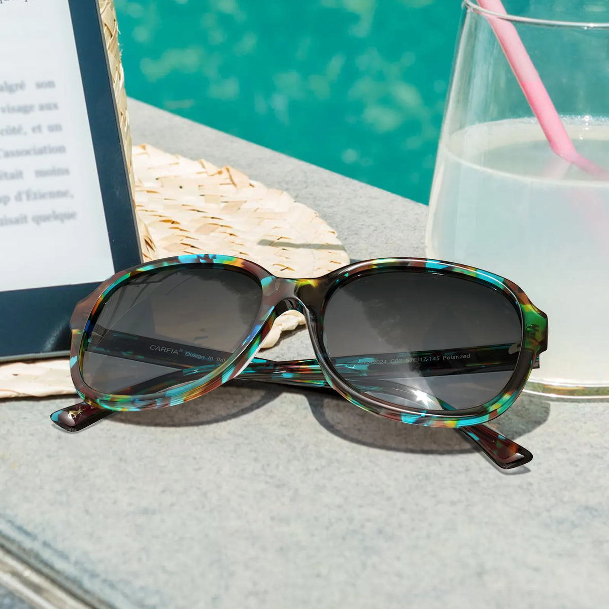 Blue striped Matthew-Whispering Garden Sunglasses