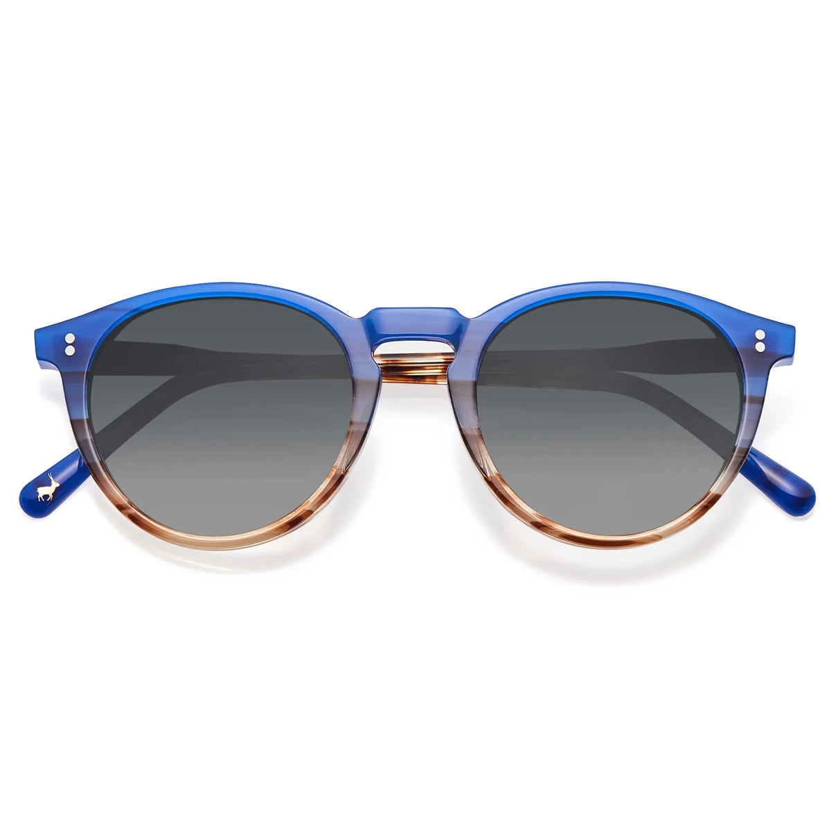 Striped Buffalo-Peacock Feather Sunglasses