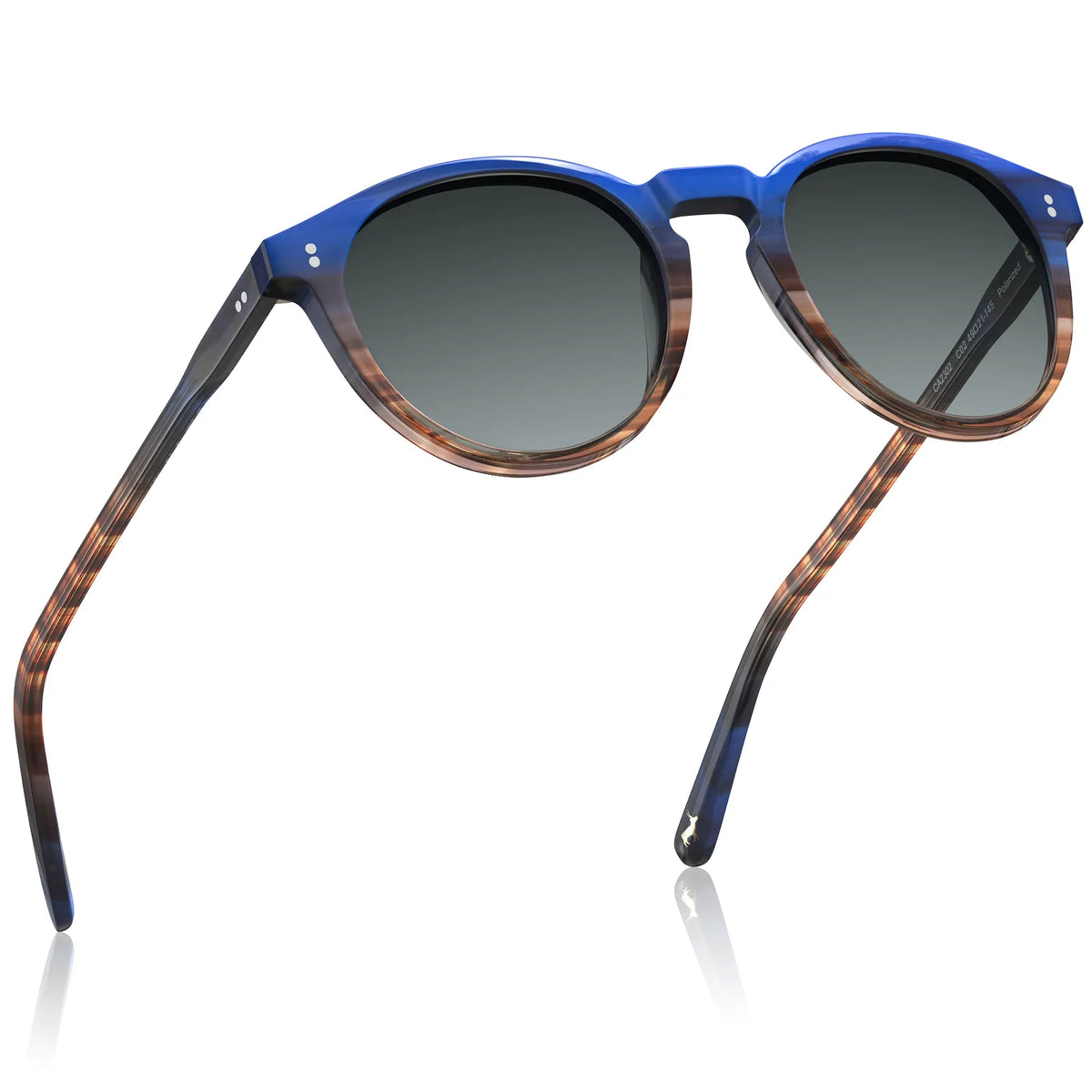 Striped Buffalo-Peacock Feather Sunglasses