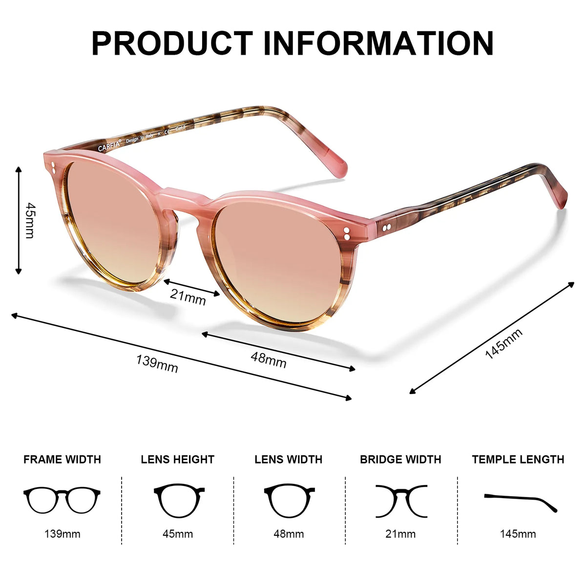 Striped Buffalo-Misty Pink Fusion Sunglasses