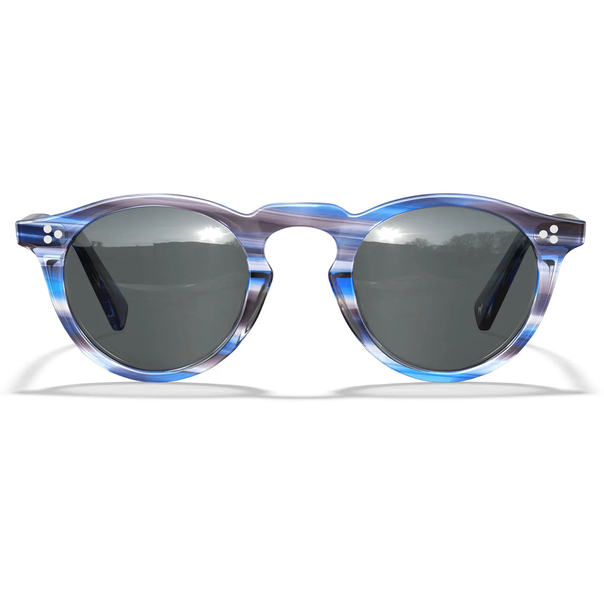 Striped Mesa-Blue-Grey Swirl Sunglasses