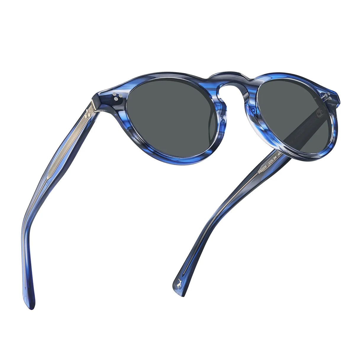Striped Mesa-Blue-Grey Swirl Sunglasses