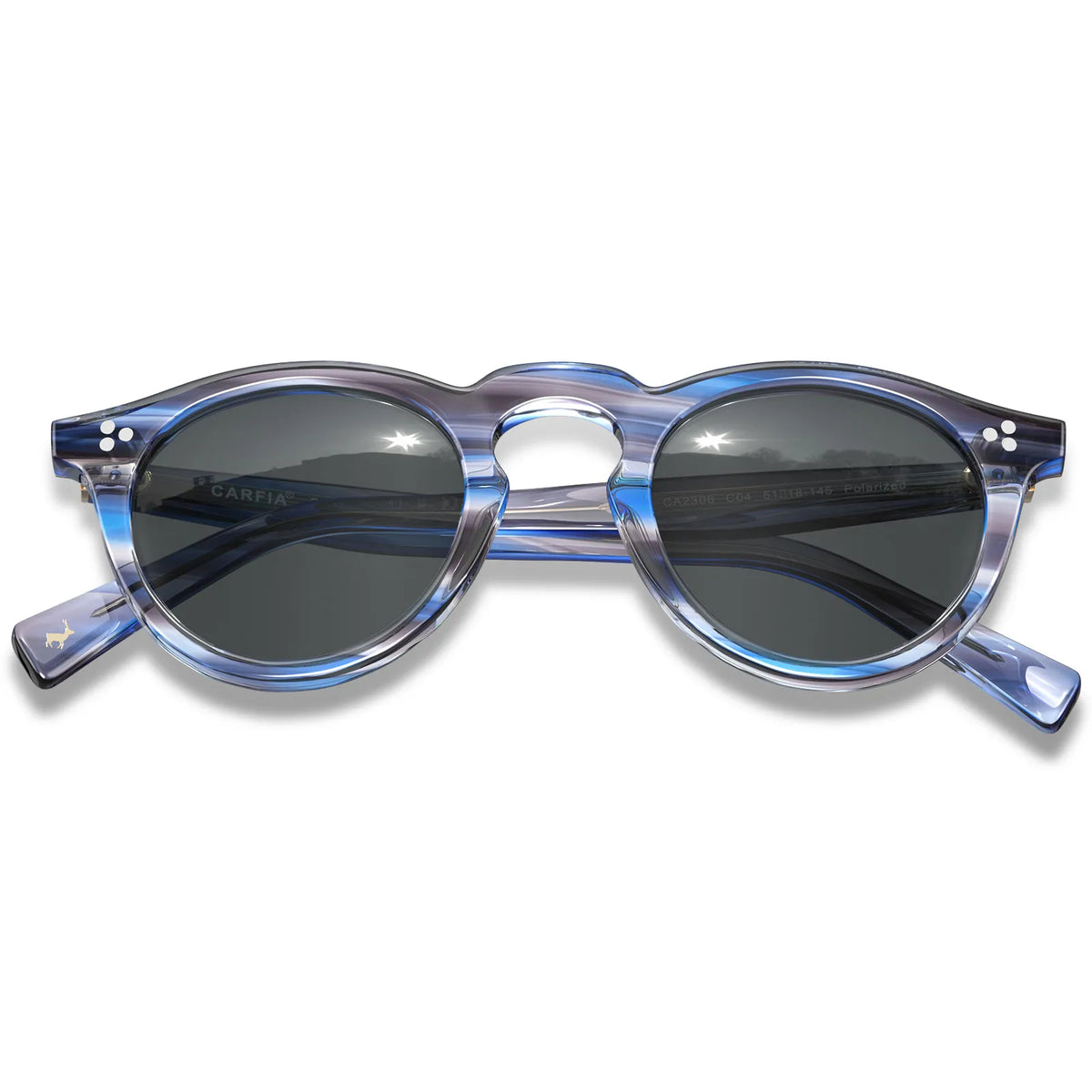 Striped Mesa-Blue-Grey Swirl Sunglasses