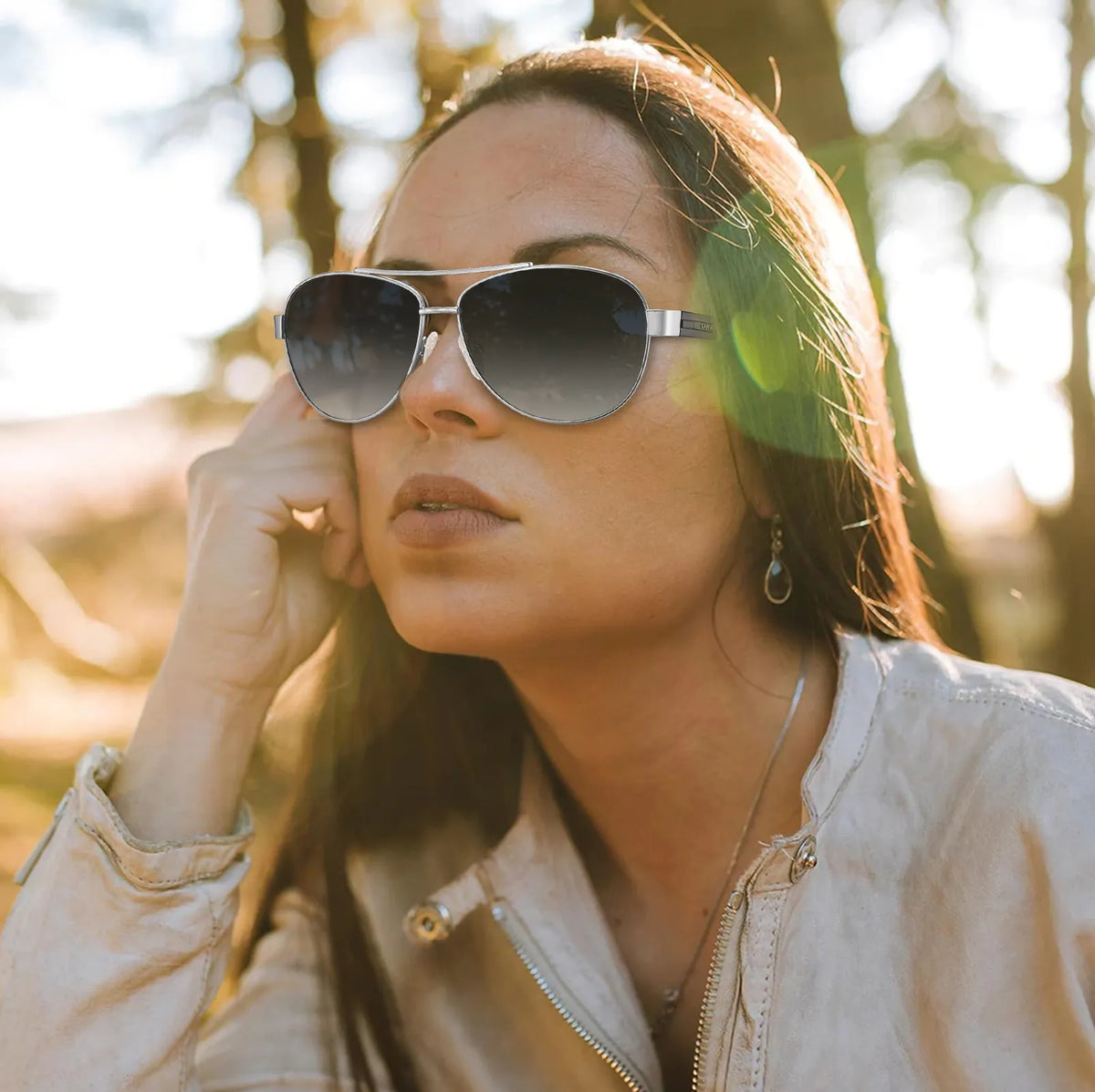Silver Tiamo-Stormy Skies Sunglasses
