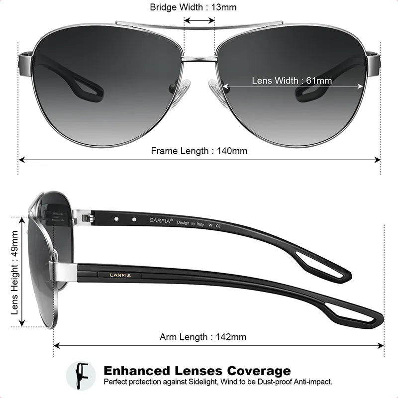 Silver Tiamo-Stormy Skies Sunglasses