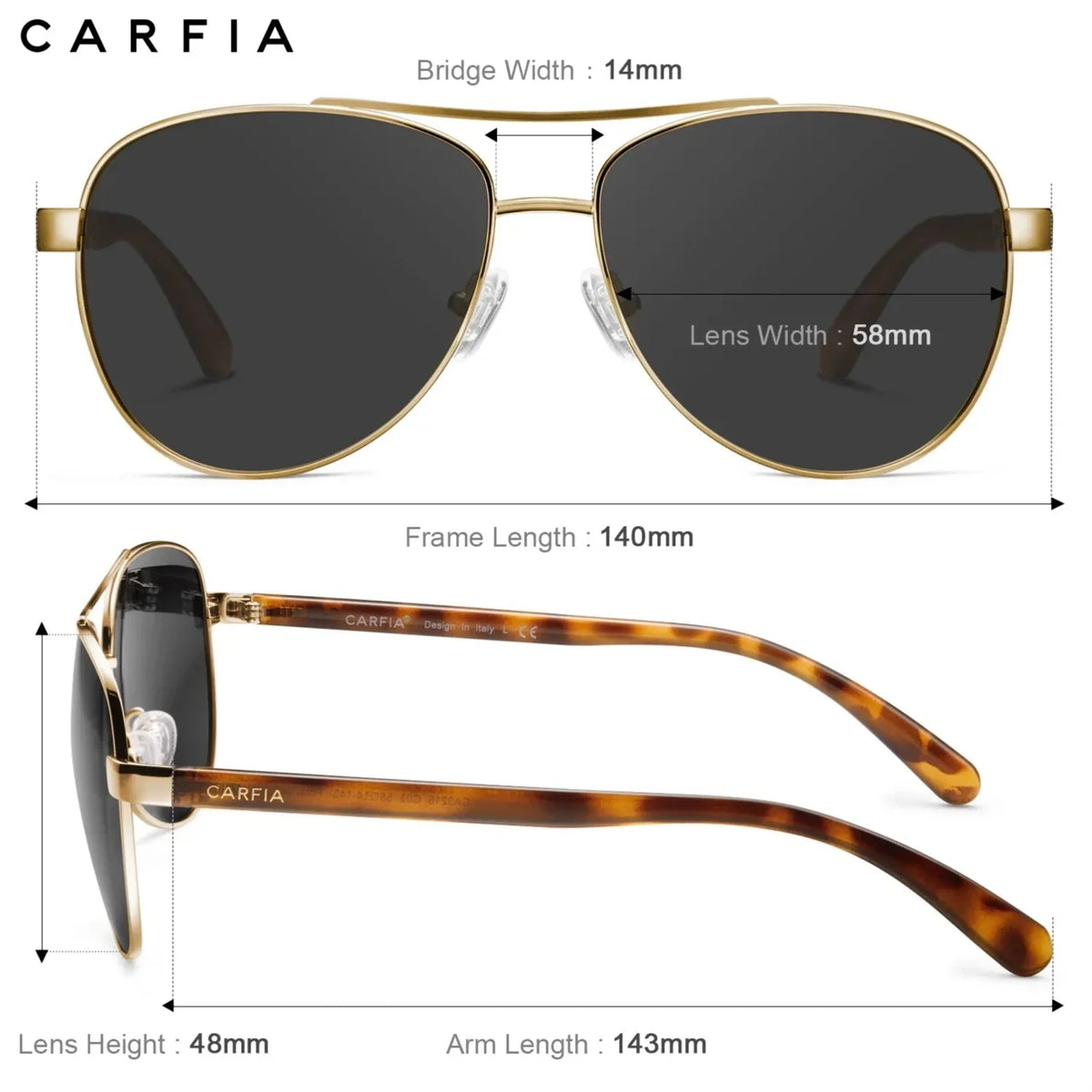 Gold Poptart Twilight Glow Sunglasses