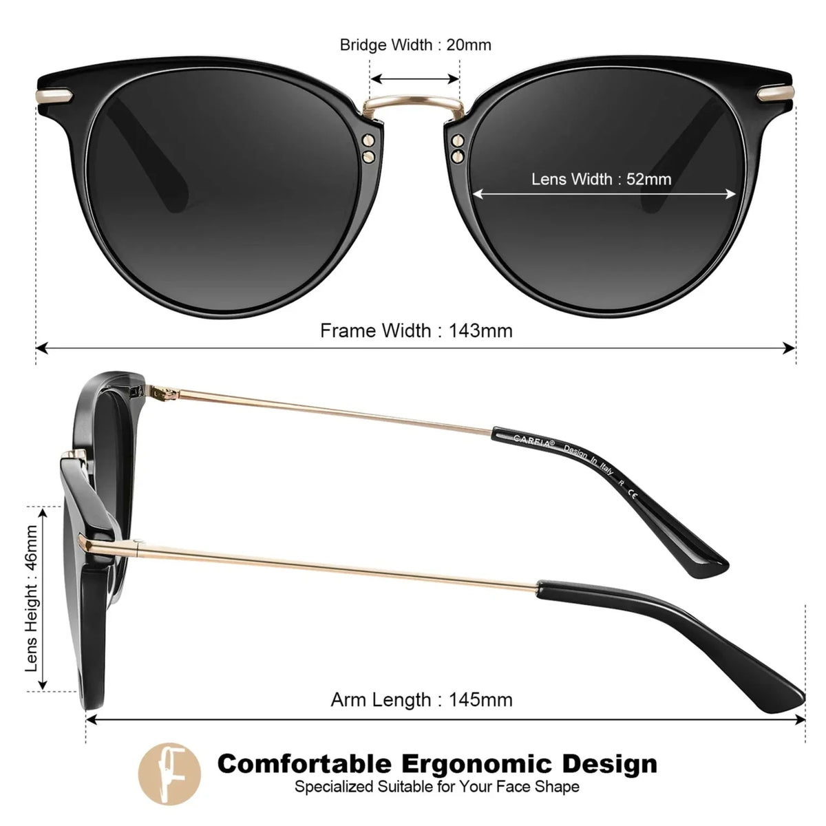 Black Eureka-Twilight Aura Sunglasses