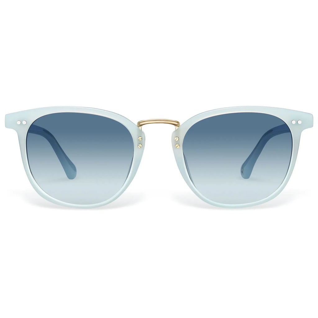 小物 eyebrella Gradient sunglasses Black/Clear Hipster Acetate Square Gradient Sunglasses with