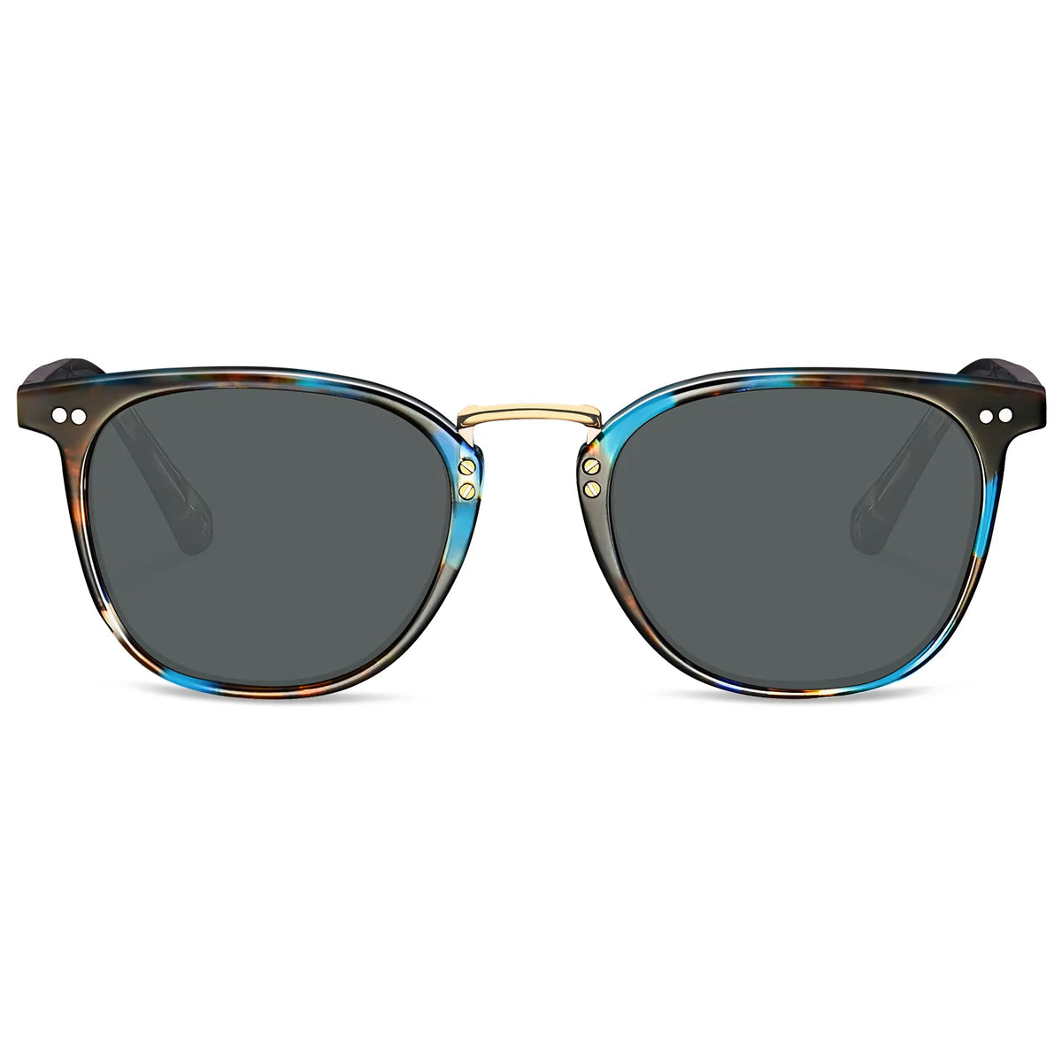 KREWE Franklin Blue Tortoise Sunglasses Bengal Polarized 24k St. Louis Sunglasses | KREWE du optic main image 3