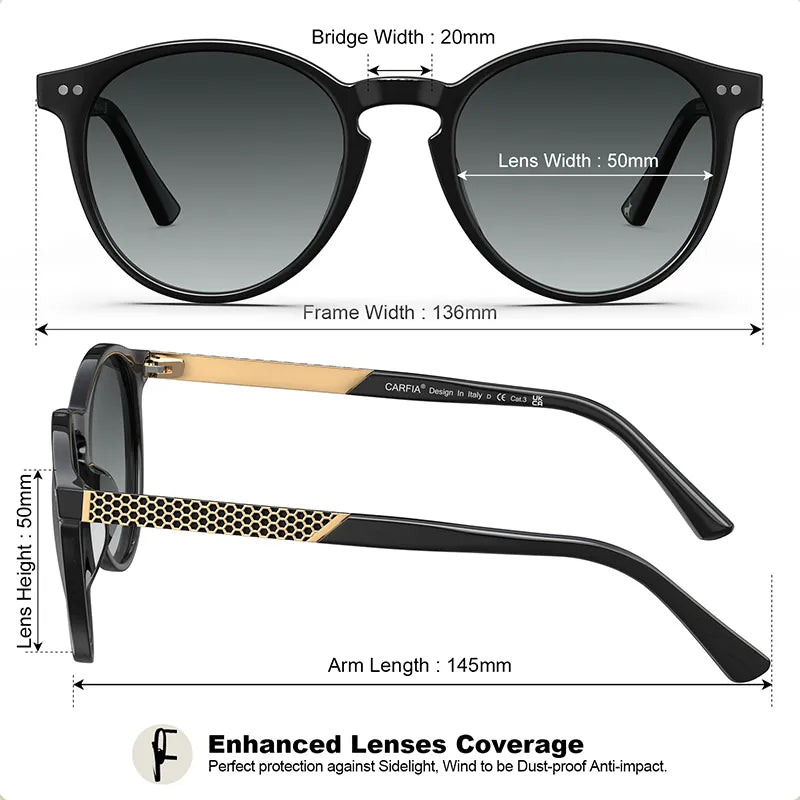 Black Bristol-Shadow Fusion Sunglasses