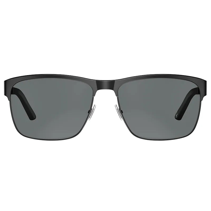 Daley Matte Ebony rectangle metal sunglasses, view 1