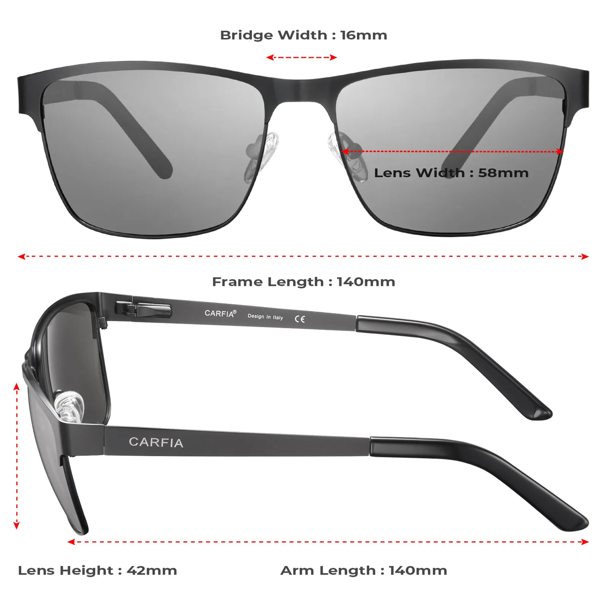 Black Daley-Nightfall Reflection Sunglasses