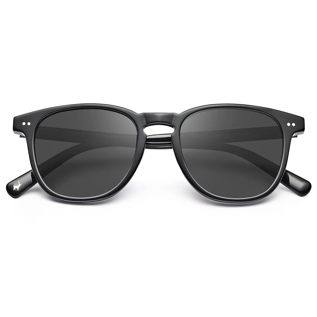 Creston Classic Noir square acetate sunglasses, view 4