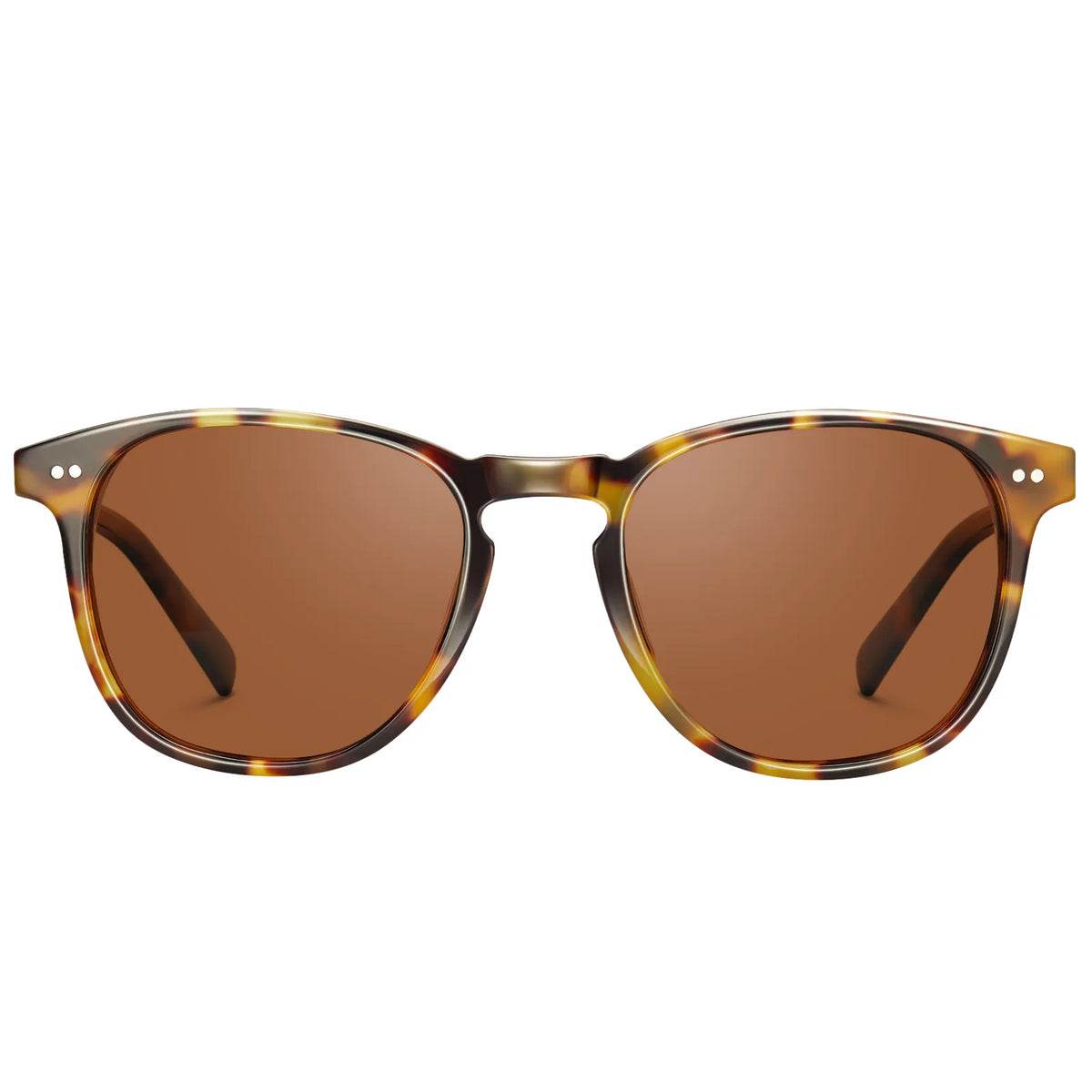 Creston Tortoise Brew square acetate sunglasses, view 1