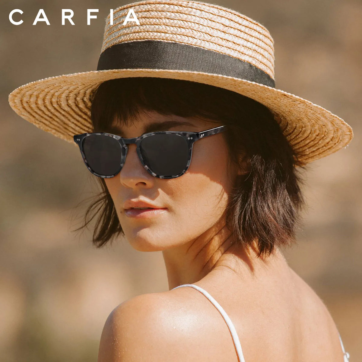 Creston Fusion Bliss square acetate sunglasses, view 2