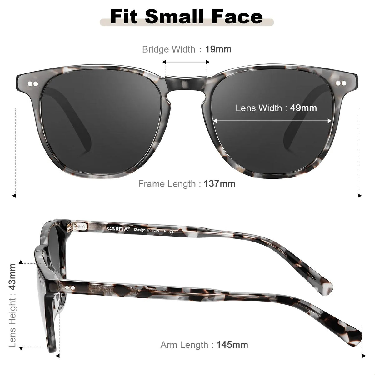 Creston Fusion Bliss square acetate sunglasses, view 4
