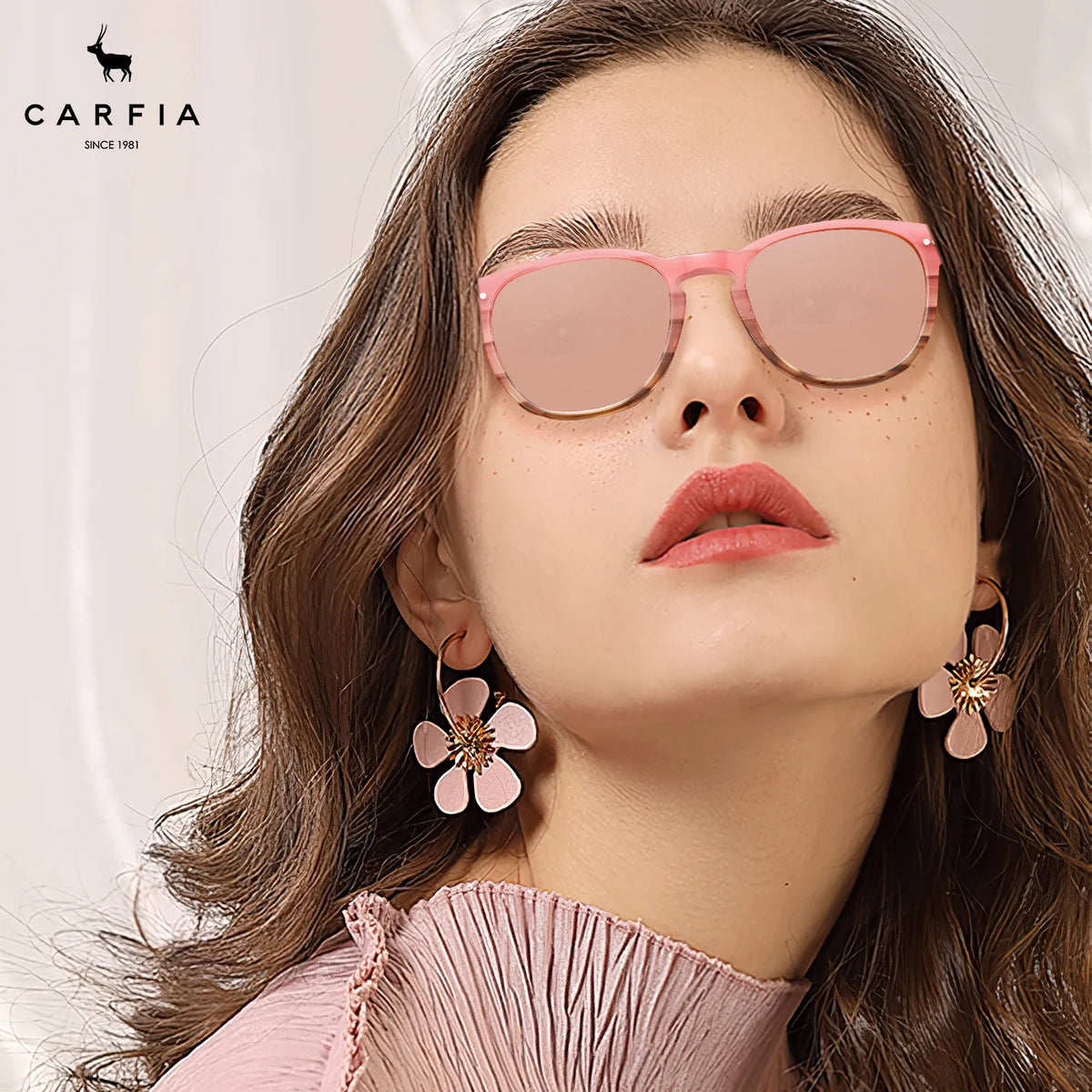Striped Creston-Blush Sunset Sunglasses
