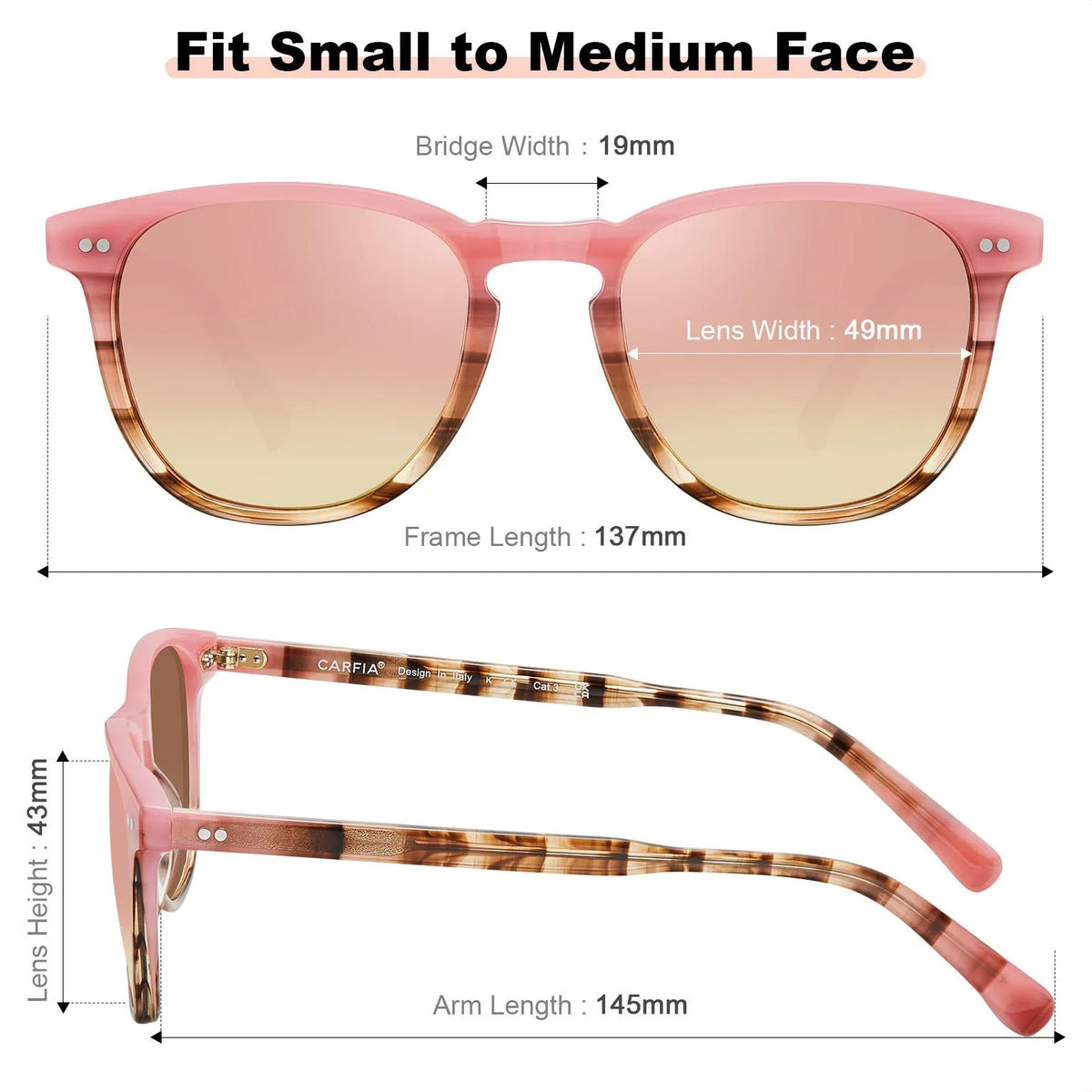 Striped Creston-Blush Sunset Sunglasses
