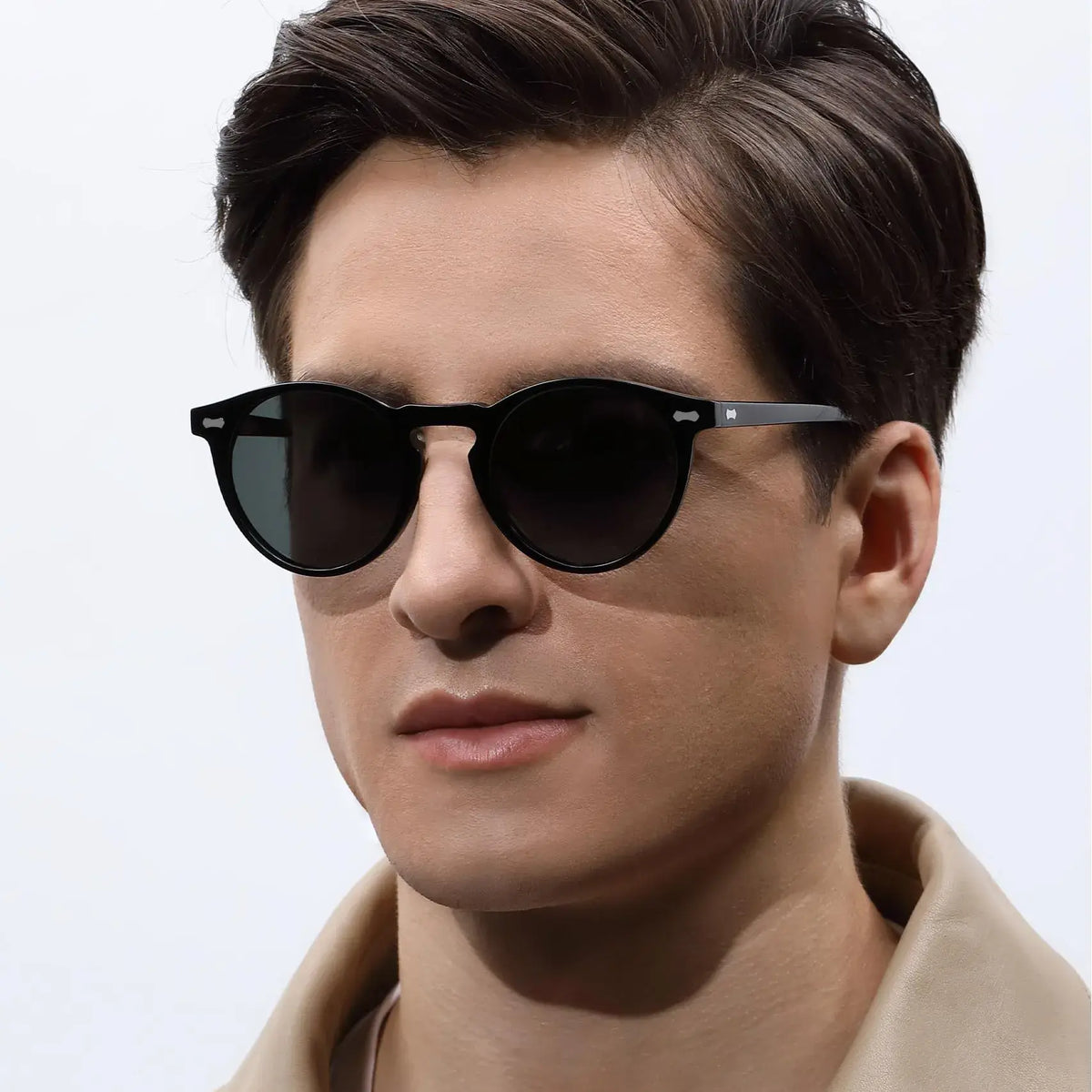 Concord Midnight Mystery round acetate sunglasses, view 2