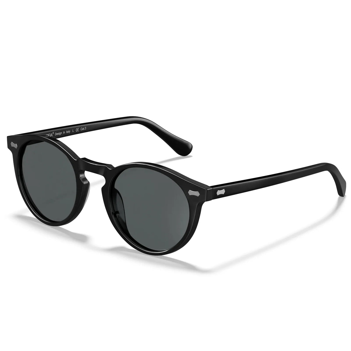 Concord Midnight Mystery round acetate sunglasses, view 5