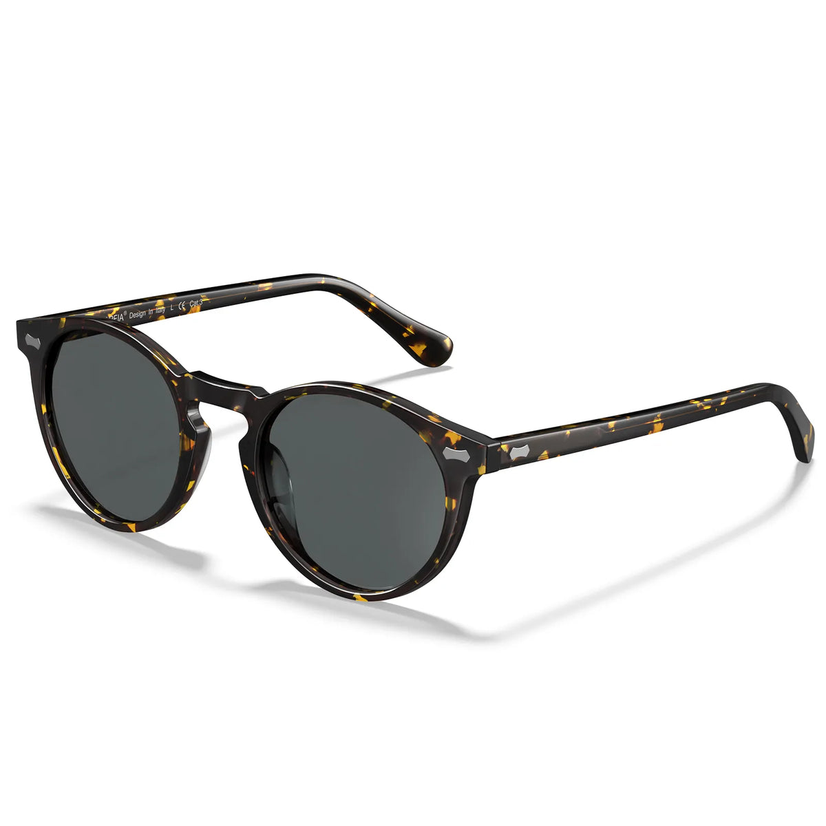 Concord Foggy Morning round acetate sunglasses, view 5
