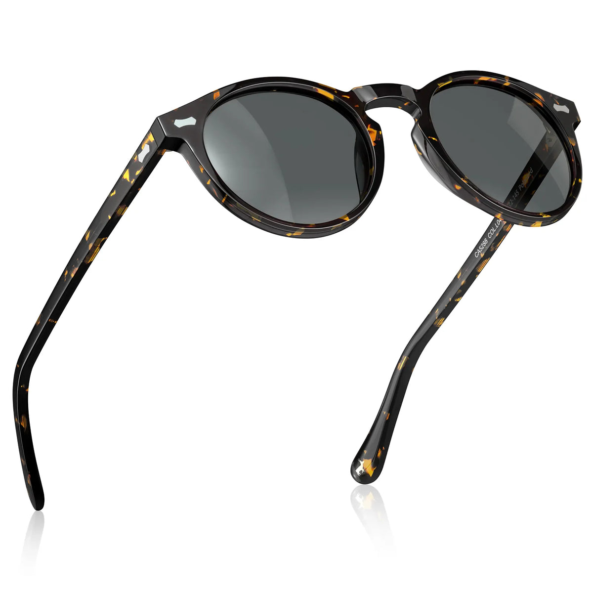 Concord Foggy Morning round acetate sunglasses, view 4