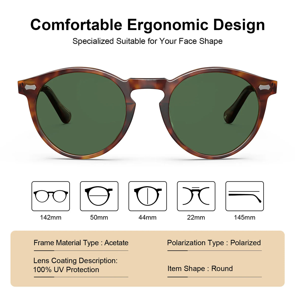 Tortoise Concord-Cocoa Dreams Sunglasses