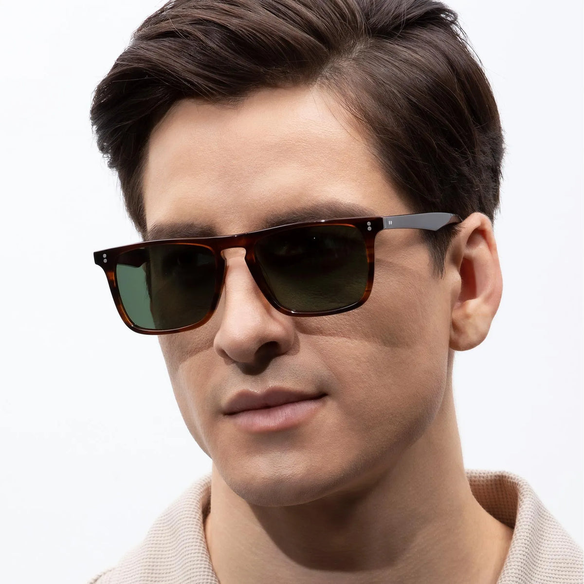 Brown striped Shelton-Whimsical Greens Sunglasses