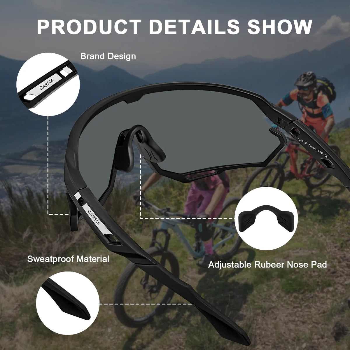 Black Trailblazer Pro-Velocity Vision Sports Sunglasses
