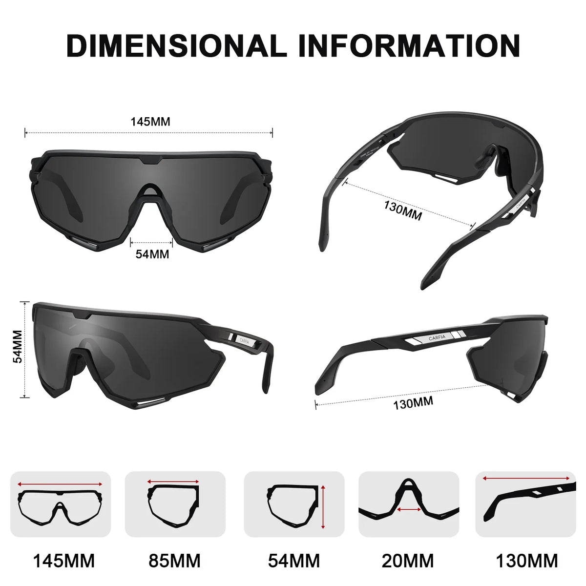 Black Trailblazer Pro-Velocity Vision Sports Sunglasses