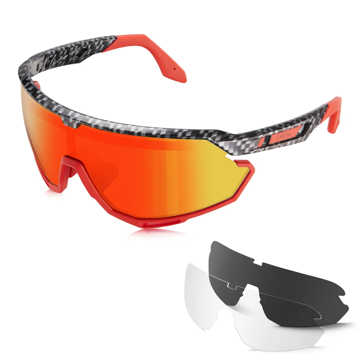 Red Trailblazer Pro-Cyclone Shield Sports Sunglasses