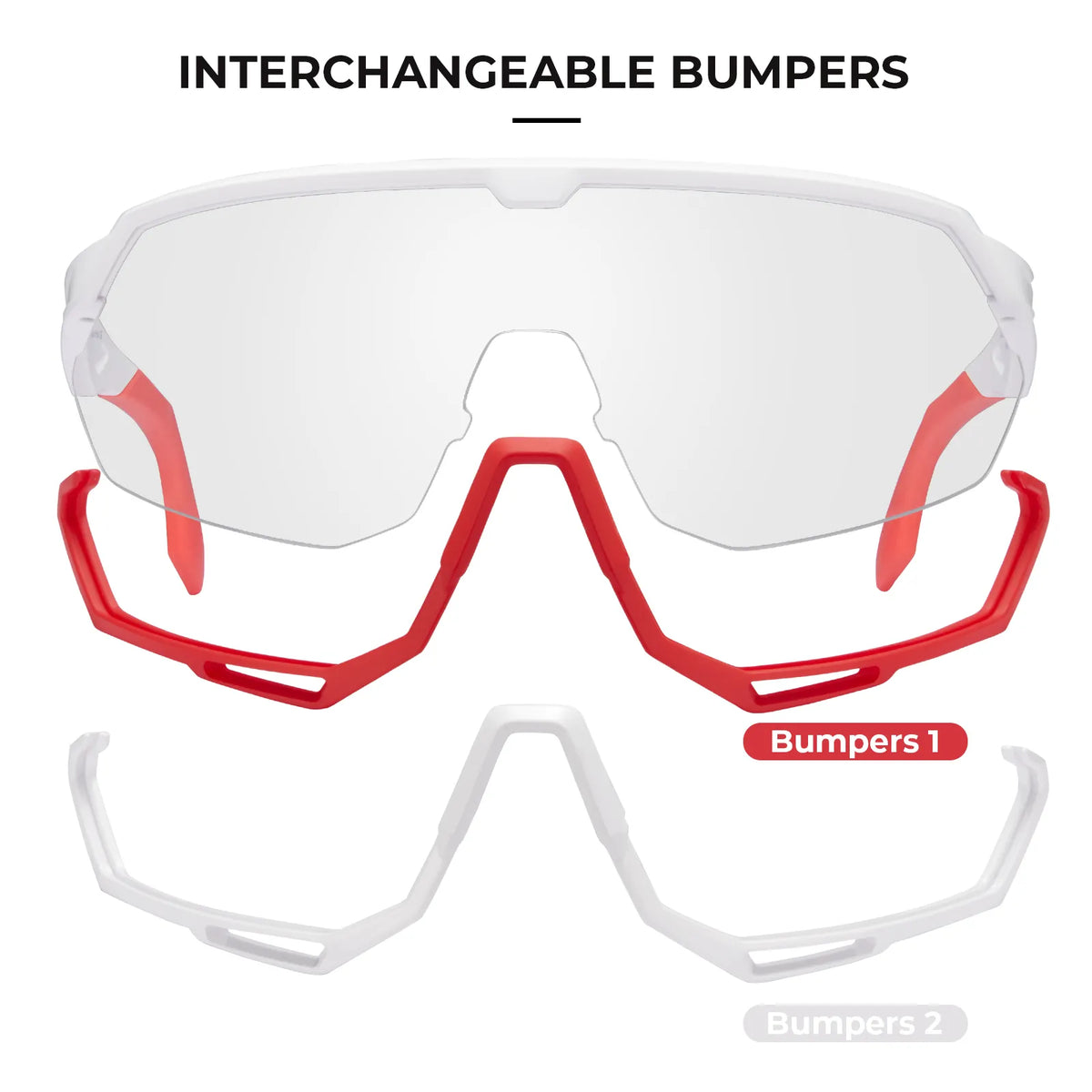White Trailblazer Pro-Windbreaker Lens Sports Sunglasses