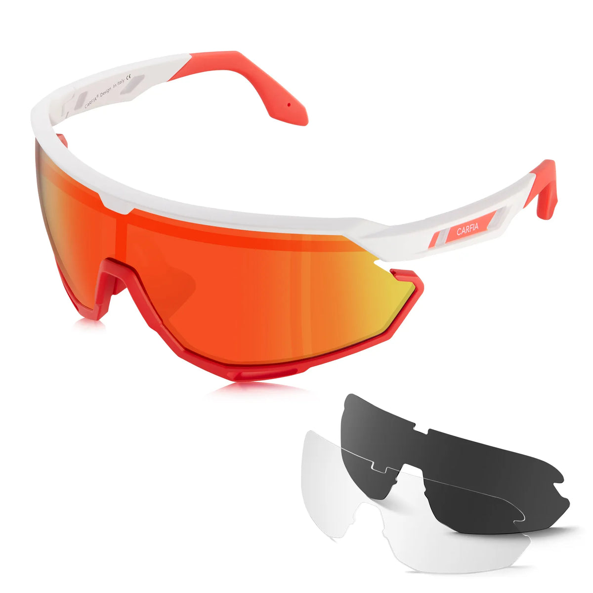 White Trailblazer Pro-Windbreaker Lens Sports Sunglasses
