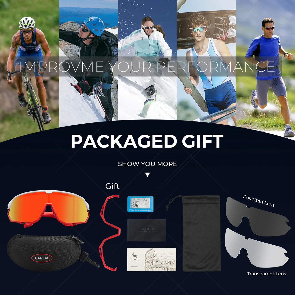 White Trailblazer Pro-Windbreaker Lens Sports Sunglasses