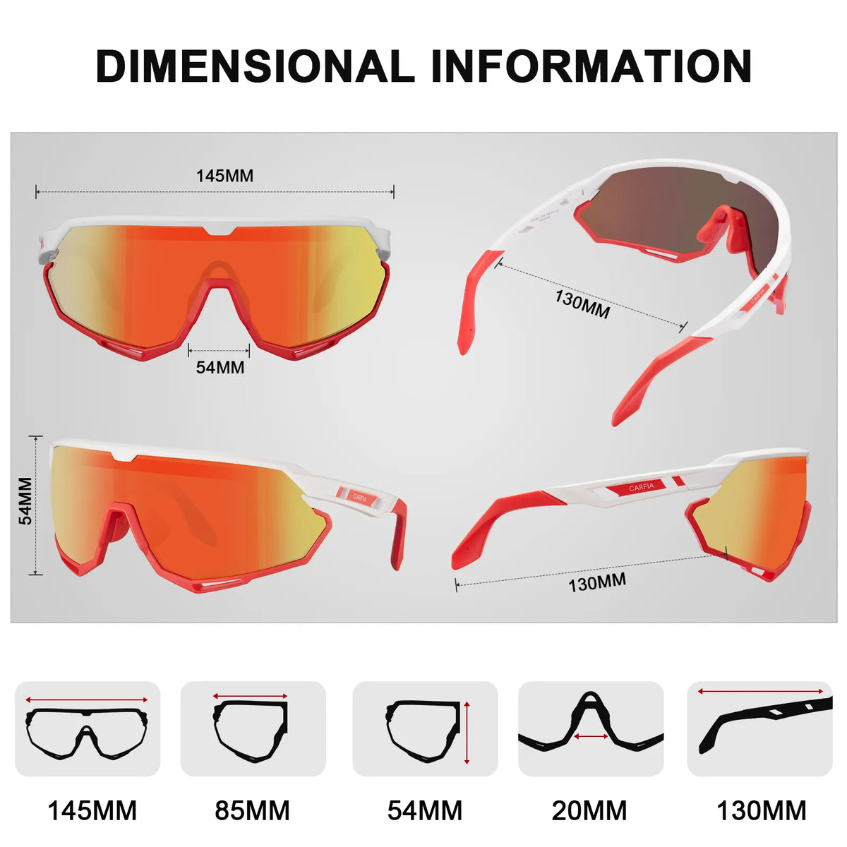 White Trailblazer Pro-Windbreaker Lens Sports Sunglasses