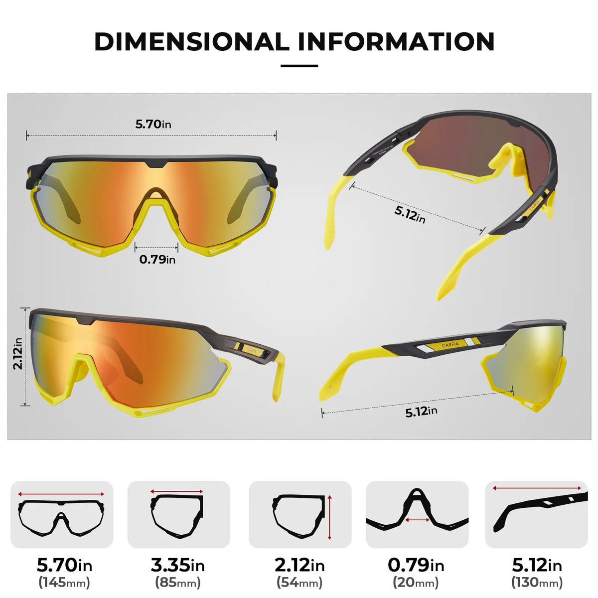 Yellow Trailblazer Pro-Race Edge Sports Sunglasses