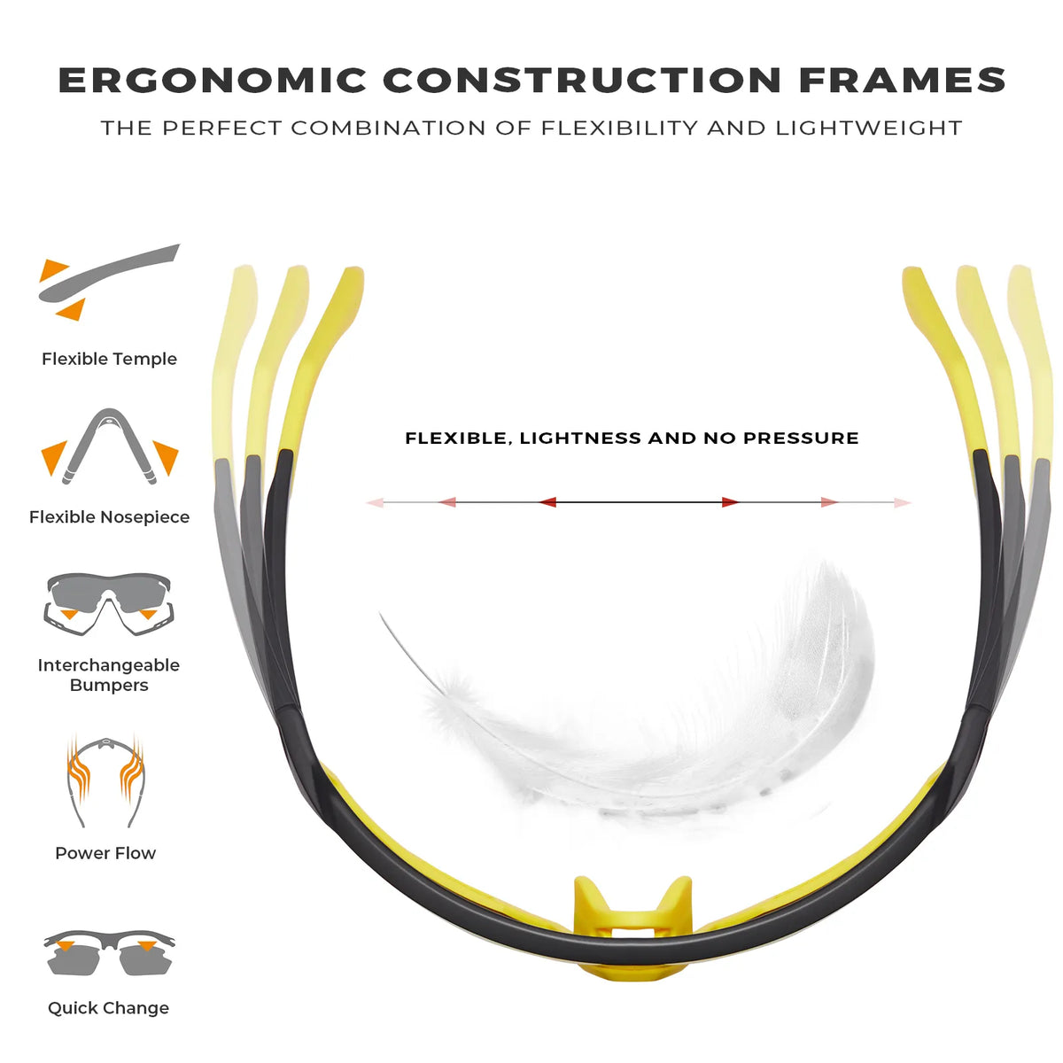 Yellow Trailblazer Pro-Race Edge Sports Sunglasses