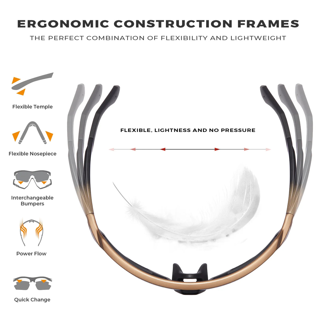Gold Trailblazer Pro-Momentum View Sports Sunglasses