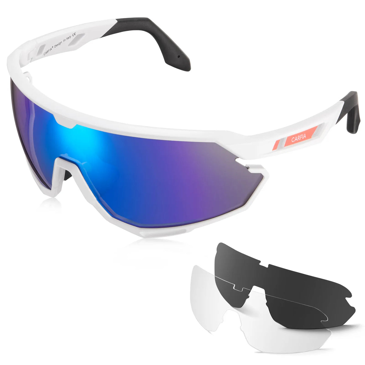 White Trailblazer Pro-AeroSight Sports Sunglasses