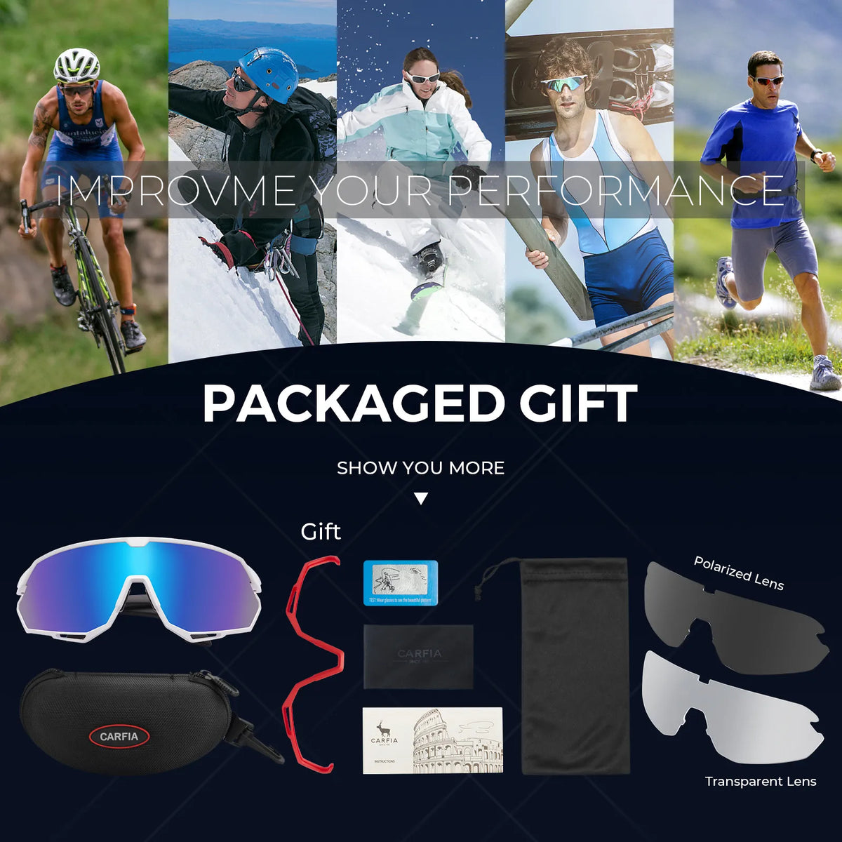 White Trailblazer Pro-AeroSight Sports Sunglasses