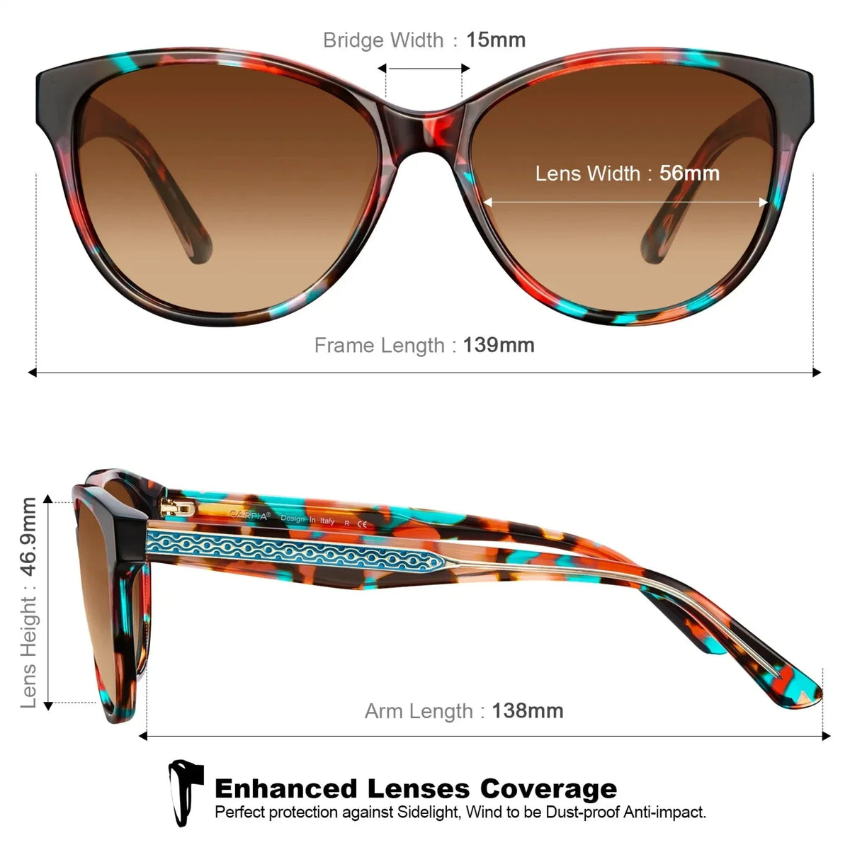 Floral Barrie-Scarlet Petals Sunglasses